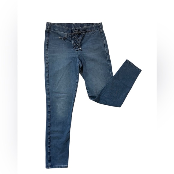 American Eagle Outfitters Pants - Y7- skinny blue jean drawstring tie American eagle 10 long